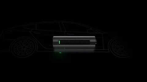 Battery charge. Graphic animation. Stock Footage 91770835