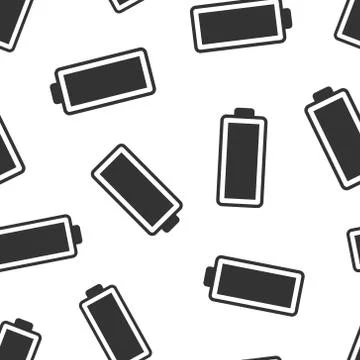 Battery charge icon in flat style. Power level vector illustration on white i 스톡 일러스트