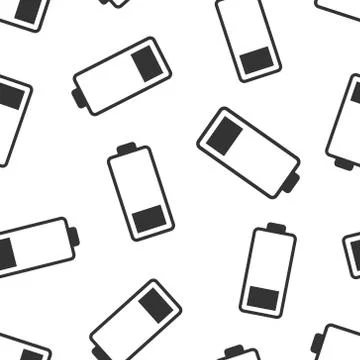 Battery charge icon in flat style. Power level vector illustration on white i 스톡 일러스트