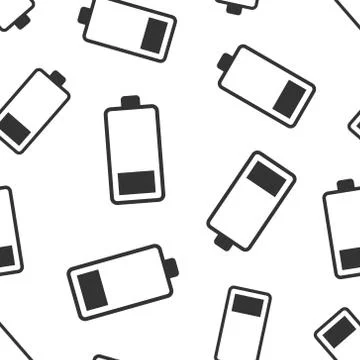 Battery charge icon in flat style. Power level vector illustration on white i Stock Illustration