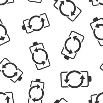 Battery charge icon in flat style. Power level vector illustration on white i Stock Illustration
