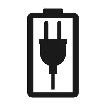 Battery charge indication icon. Vector illustration isolated on white backgro Stock Illustration