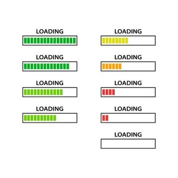 Battery charge indicator icons in vector modern graphics set Stock Illustration