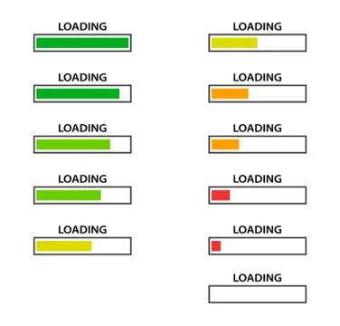 Battery charge indicator icons in vector modern graphics set Stock Illustration