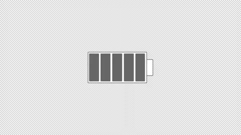 Battery charge indicator. A simple animated icon. Without background. Stock Footage 161505348