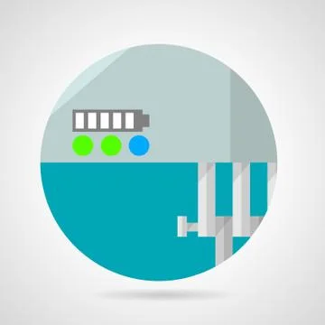 Battery charge level flat vector icon Stock Illustration