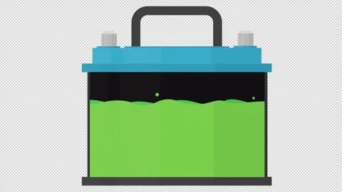 Battery charge level. Rechargeable battery. Stock Footage 303401896