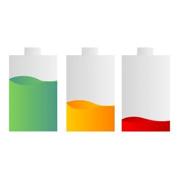 The battery charge level is set. Technologies. Vector illustration Stock Illustration