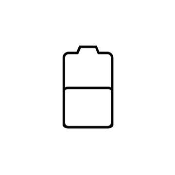 Battery, Charge middle vector icon Stock Illustration