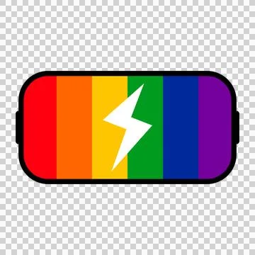 Battery charge rainbow Stock Illustration