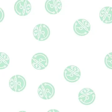 Battery charge sensor glyph vector seamless pattern Stock Illustration