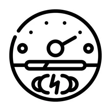 Battery charge sensor line icon vector illustration 스톡 일러스트
