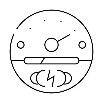 Battery charge sensor line icon vector illustration Stock Illustration
