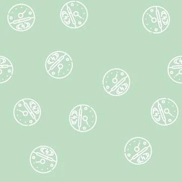 Battery charge sensor line vector seamless pattern Illustrazione stock