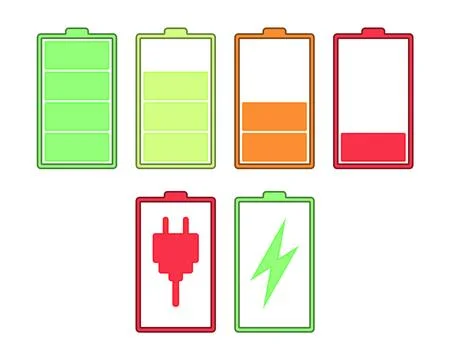 Battery charge status Stock Illustration