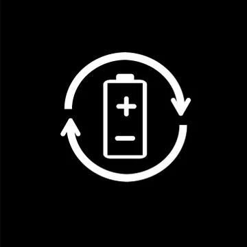 Battery Charge Vector Flat Icon plus minus Illustrazione stock