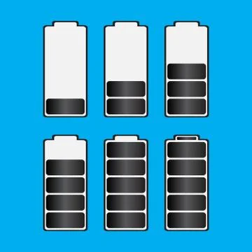 Battery charged indicator Stock Illustration