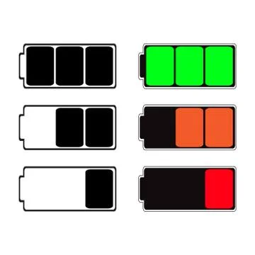 Battery charged indicator Stock Illustration
