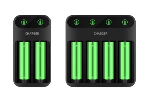 Battery charger concept. Stock Illustration