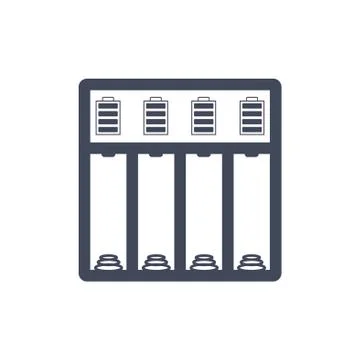 Battery Charger Icon Vector flat design style Stock Illustration