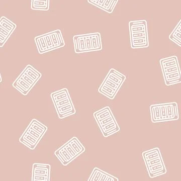 Battery charger line vector seamless pattern Illustrazione stock