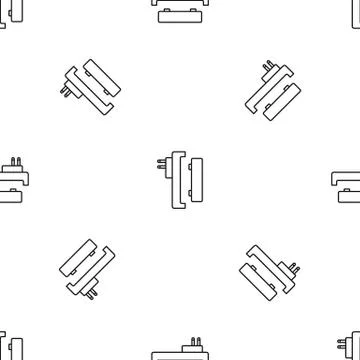 Battery charger pattern seamless vector Stockillustratie