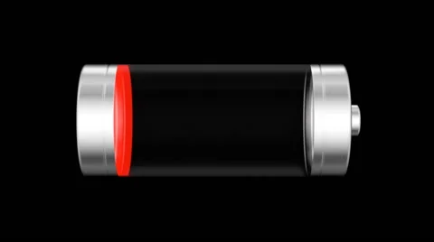 Battery is charging from "0" to "100", 3D animation Video stock 50546899