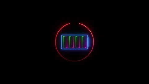 Battery charging animation, animated battery icon Stock-Footage 258107764