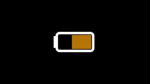 Battery charging animation, animated battery icon Stock Footage 258107769