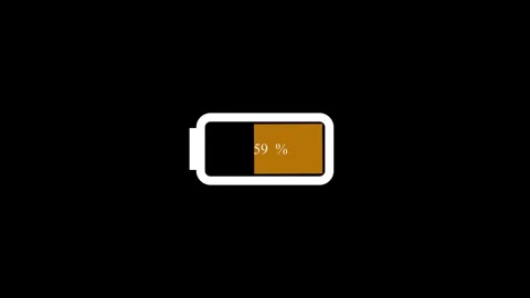 Battery charging animation, animated battery icon Vidéo 258107771