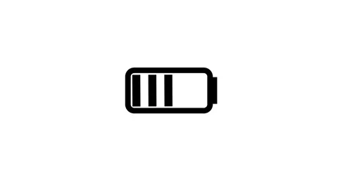 Battery charging animation, animated battery icon Vidéo 258107774