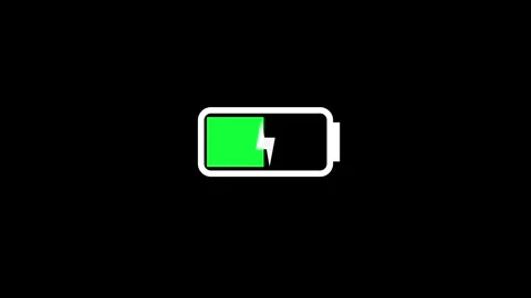 Battery charging animation, animated battery icon Vidéo 258107780