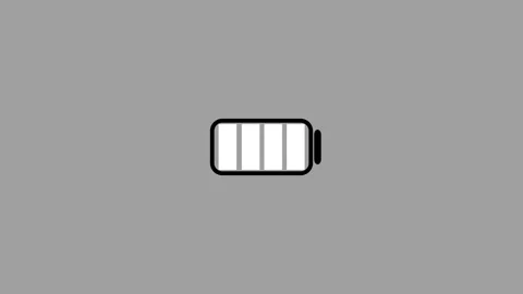 Battery charging animation, animated battery icon Vidéo 258107781