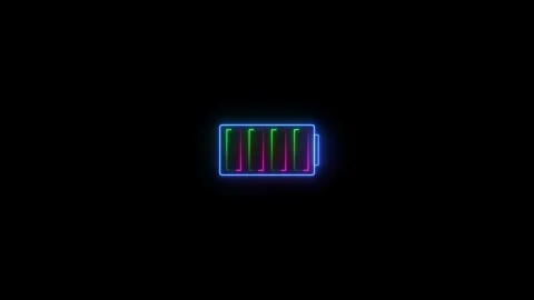 Battery charging animation, animated battery icon Stock Footage 258107791