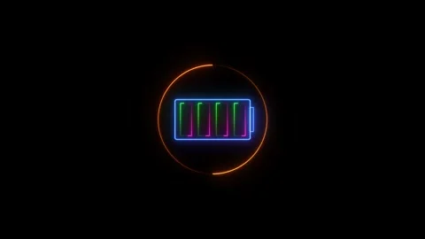 Battery charging animation, animated battery icon Vidéo 258107794