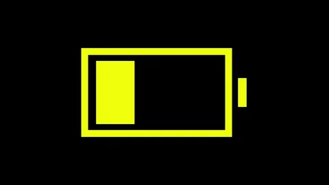Battery charging animation with black screen Stock Footage 304718641