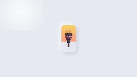 Battery charging animation with electric plug Stock Footage 344773525