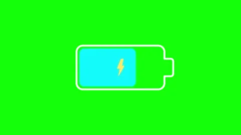 Battery charging animation full energy progress bar on green screen backgro.. Stock Footage 344855371