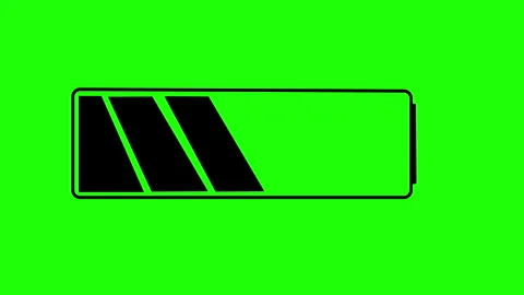 Battery Charging Animation Green Screen Stock Footage 312410351