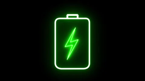 Battery charging animation with a power ... | Stock Video | Pond5