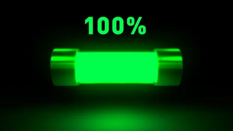 Battery charging animation showing process of device battery charging Stock Footage 128598841