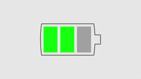 Battery Charging Green Progress Icon 4K Loop Transparent 動画素材 337877544