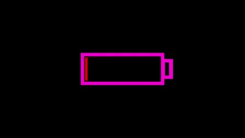 Battery charging icon animation. movement liquid electron background. anima.. Stock Footage 309383310