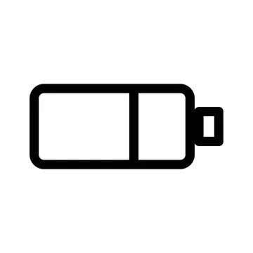 Battery charging icon design in filled and outlined style Illustrazione stock