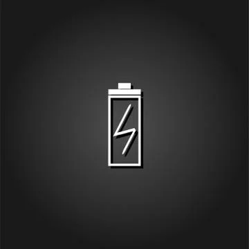 Battery Charging icon flat. Stock Illustration