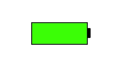 Battery charging icon isolated animated on white background. Stock Footage 265473393