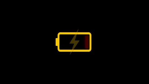 Battery Charging Icon with Lightning Bolt Stock Footage 333154217