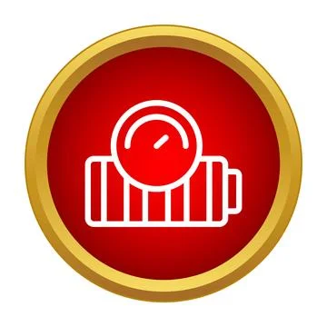 Battery charging level indicator icon button Illustrazione stock
