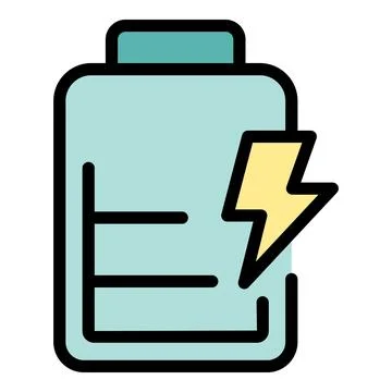 Battery charging with lightning bolt symbol showing energy power supply Ilustração Stock