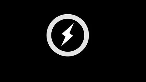 Battery charging with power icon animated video Stock Footage 290420056